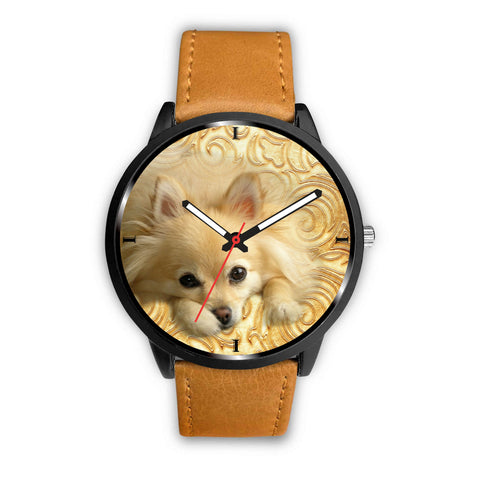 Lovely Pomeranian Print Wrist Watch