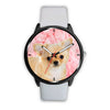 Chihuahua Dog On Pink Print Wrist Watch