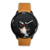 Black Saluki Dog Print Wrist Watch