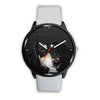 Black Saluki Dog Print Wrist Watch