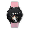 Black Saluki Dog Print Wrist Watch