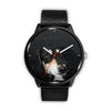 Black Saluki Dog Print Wrist Watch