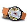 White Shepherd Print Wrist Watch