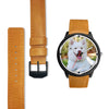 White Shepherd Print Wrist Watch