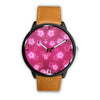 Stars On Pink Print Wrist Watch
