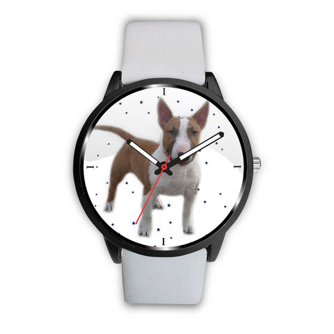Miniature Bull Terrier Dog Print Wrist Watch