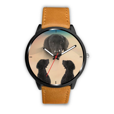 CurlyCoated Retriever dog Print Wrist Watch
