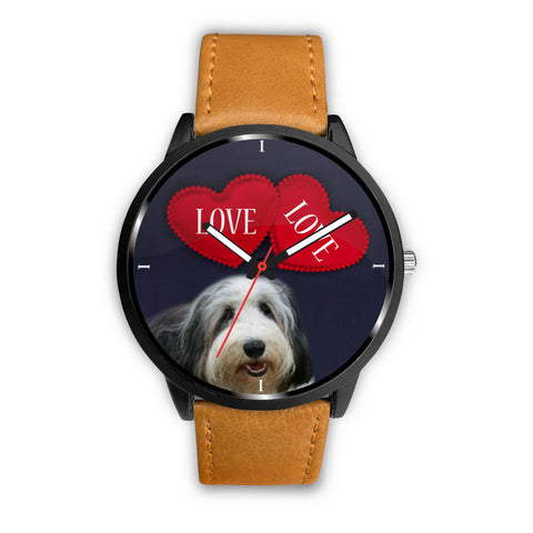 Cute Bearded Collie Love Print Wrist Watch