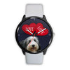 Cute Bearded Collie Love Print Wrist Watch