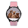 Three Burmese Cat Print Wrist Watch