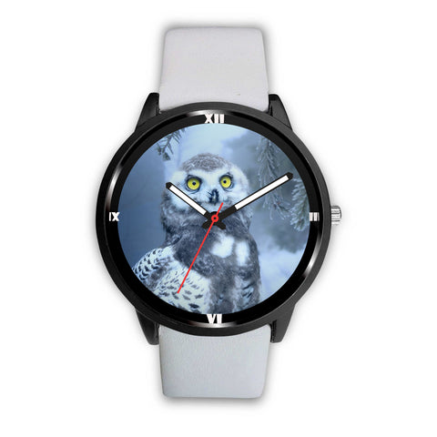 Snow Owl Print Wrist Watch
