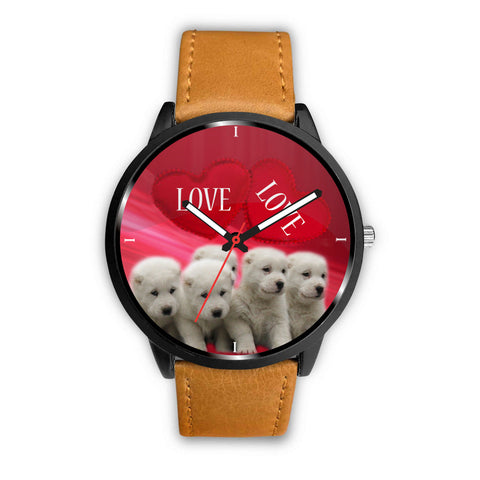 Central Asian Shepherd Puppies Print Wrist Watch