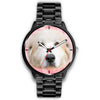 Great Pyrenees On Pink Print Wrist Watch