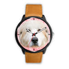 Great Pyrenees On Pink Print Wrist Watch