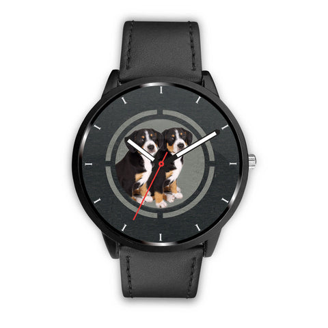 Greater Swiss Mountain Puppies Print Wrist Watch