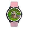 Lovely Chartreux Cat Nature Print Wrist Watch