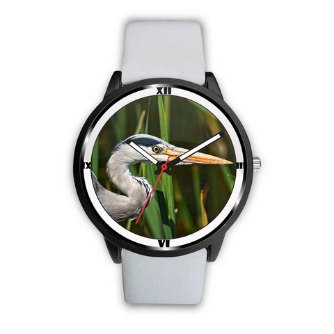Grey Heron Bird Print Wrist Watch