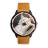 Smiling Turkish Angora Cat Print Wrist Watch