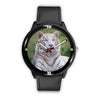 White Bengal Tiger Print Wrist Watch