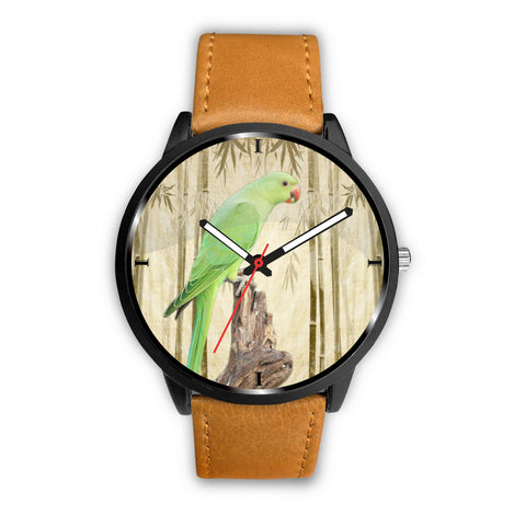 RoseRinged Parakeet Print Wrist Watch