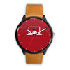 Toy fox terrier Print on red Wrist Watch