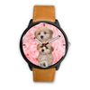 Cavapoo Dog On Pink Print Wrist Watch
