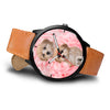 Cavapoo Dog On Pink Print Wrist Watch