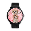 Cavapoo Dog On Pink Print Wrist Watch