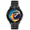 Blue and Yellow Macaw Parrot Vector Art Print Wrist Watch