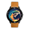 Blue and Yellow Macaw Parrot Vector Art Print Wrist Watch