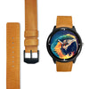 Blue and Yellow Macaw Parrot Vector Art Print Wrist Watch