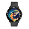 Blue and Yellow Macaw Parrot Vector Art Print Wrist Watch