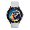 Blue and Yellow Macaw Parrot Vector Art Print Wrist Watch