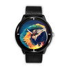 Blue and Yellow Macaw Parrot Vector Art Print Wrist Watch