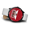 Lagotto Romagnolo dog Print On Red Wrist Watch
