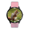 Red Squirrel Print Wrist Watch
