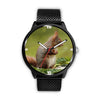 Red Squirrel Print Wrist Watch