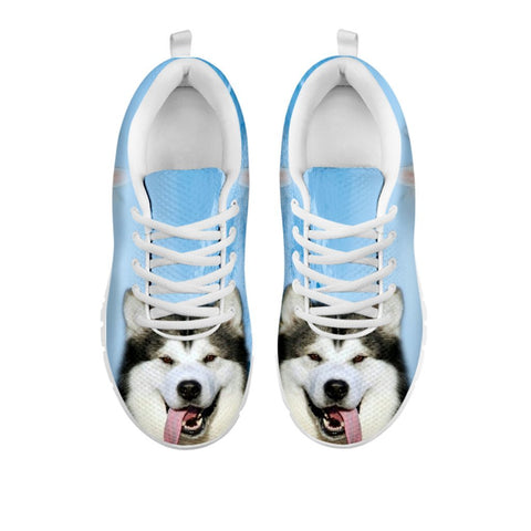 Laughing Alaskan Malamute Print Sneakers For WomenFor 24 Hours Only