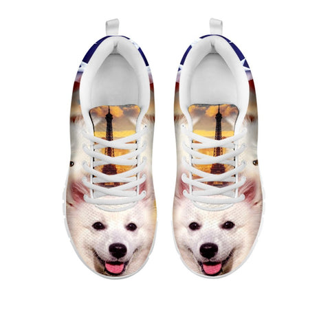 Cute American Eskimo Print Running Shoes For WomenFor 24 Hours Only