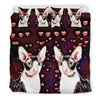 Cornish Rex Cat Love Print Bedding Set