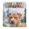 Cute American Staffordshire Terrier Print Bedding Set