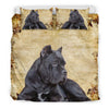 Black Italian Mastiff Print Bedding Set