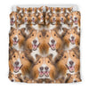 Shetland Sheepdog In Lots Print Bedding Sets