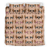 Lovely Yorkie Dog Pattern Print Bedding Set