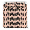 Doberman Pinscher Dog Print Pink Bedding Set