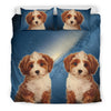 Lovely Cavapoo Dog Print Bedding Set