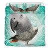 African Grey Parrot Print Bedding Sets