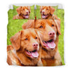 Lovely Nova Scotia Duck Tolling Retriever Dog Print Bedding Set