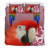 Scarlet Macaw Parrot Print Bedding Sets