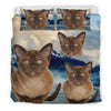 Cute Burmese Cat Print Bedding Set